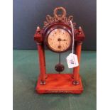 A 19th century mahogany Portico clock,