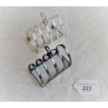 A matched pair of silver angular melba toast racks, one by Elkington & Co of Birmingham,