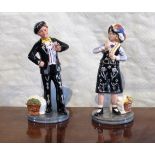 A Royal Doulton figure, Pearly Boy, HN2767, together with another, Pearly Girl, HN2769, 19cm.