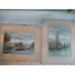 J Hamilton Glass, three unframed Highland scene watercolours,