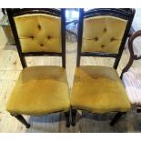 A pair of Edwardian mahogany bedroom chairs,