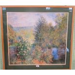 A large impressionist framed and glazed print,