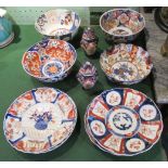 Ten pieces of largely late 19th/early 20th century Japanese Imari wares,
