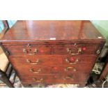 An early 19th century oak bachelors chest of small proportions,