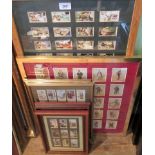 A part-set of framed Wills, Life in the Royal Navy cigarette cards,