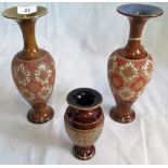 Three items of Doulton Lambeth Slaters pattern stoneware,