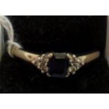 A sapphire and diamond seven stone half-hoop ring,