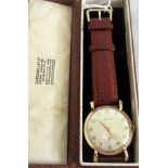 Garrard, a gentleman's 9ct gold wristwatch,