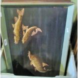 T Dempsey (20th century), a study of three carp, oil on board,