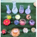 A quantity of Caithness and other decorative glassware to include paperweights.