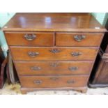 A George III oak chest,