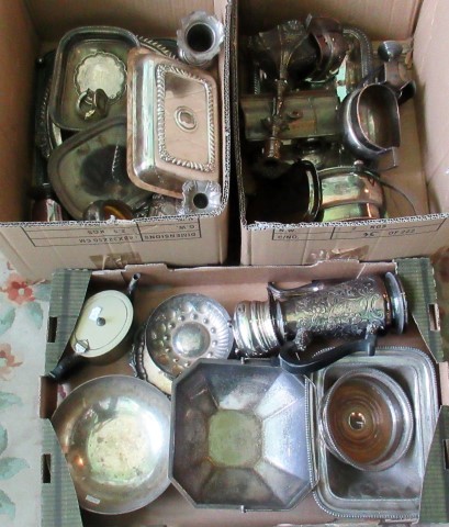 A collection of miscellaneous silver on copper and Sheffield plated wares,