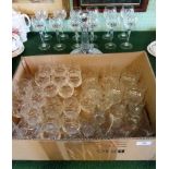 A part-suite of good quality table crystal, including: whisky tumblers, stemmed hocks,