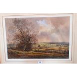 Edward Stamp (20th century), an extensive Bedfordshire autumnal landscape,