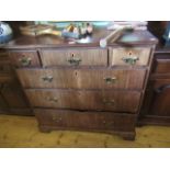 A 19th century mahogany chest,