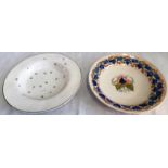 Two items of Continental faience ware, decorated in low temperature colours.