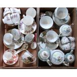 A collection of intaglio bottomed Japanese eggshell teawares and a Paragon bone china part-tea set.