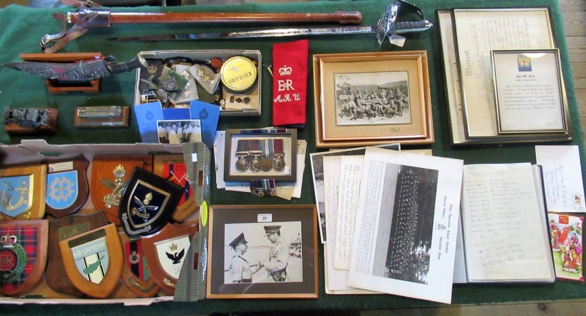 A large collection of military items relating to the career of Royal Engineers Officer Lt Col Kray,