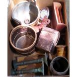 A box containing miscellaneous decorative wooden items,