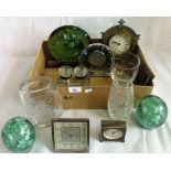 A collection of miscellaneous items, to include: wheel and acid etched glassware,