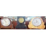 A collection of three mantle clocks,