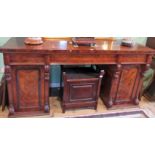 A 19th century figured mahogany sideboard,