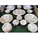 A Paragon 'Victorian Rose' pattern part-dinner service, to include: covered tureens, soups,