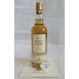 A bottle of 1973 First Cask Dailuaine Speyside Single Malt Scotch Whisky.