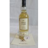 A bottle of 1977 First Cask Alt-A-Bhainne Speyside Single Malt Scotch Whisky.