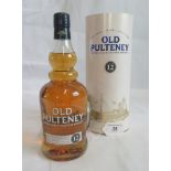 A bottle of Old Pulteney 12 Year Old Single Malt Scotch Whisky.