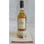 A bottle of 1985 First Cask Cragganmore Speyside Single Scotch Malt Whisky.