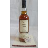 A bottle of 1981 First Cask Glentauchers Speyside Single Malt Scotch Whisky.