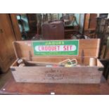 A croquet set in pine box, bearing the label John Jacques & Son Ltd., Thornton Heath, Surrey.