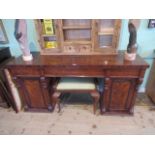 A 19th century figured mahogany sideboard,