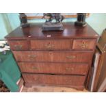 A 19th century mahogany chest,