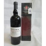 A bottle of Taylor's 2000 Vintage Port.