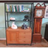 A contemporary bookcase cabinet,