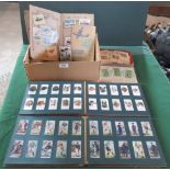 A quantity of cigarette cards, including: footballers, International airliners,