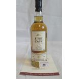 A bottle of 1984 First Cask Macduff Speyside Single Malt Scotch Whisky.