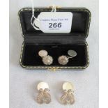 Pippa Ramsay-Rae: A pair of cast silver sea urchin cufflinks, with opposing circular plaques,