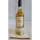 A bottle of 1983 First Cask Miltonduff Speyside Single Malt Scotch Whisky.