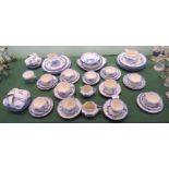 A Royal Doulton Norfolk pattern blue & white part-tea service, to include: dinner plates, bowls,