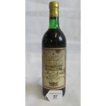 A bottle of 1971 Chateau La Tour Capet Grand Cru.