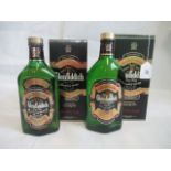 Two bottles of Special Reserve Glenfiddich Single Malt Scotch Whisky, one 50cl, the other 37.5cl.