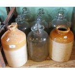 A stoneware advertising flagon B Newland, Beer & Wine Spirit Merchant, Bedford,