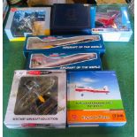 A collection of seven various model aircraft, to include: Tornado, De Havilland Chipmunk DHC-1,