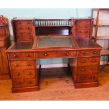 A 19th century mahogany clerk's desk,