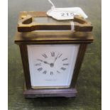 A late 19th/early 20th century brass carriage clock by Garrard & Co Ltd.