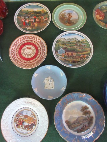 A collection of eight various plates, to include: a Christmas Coalport plate 1978,