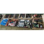 A large collection of model railways, to include: engines, tenders, carriage, rolling stock,